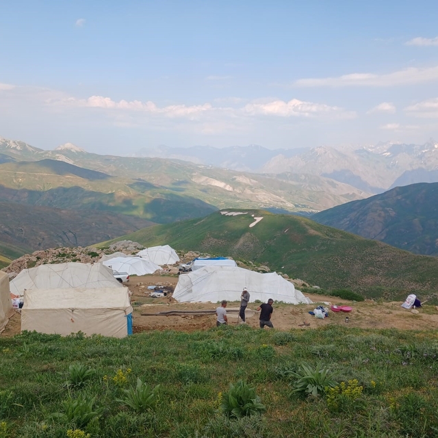 Durankaya yaylalarında çadırlar kuruldu
