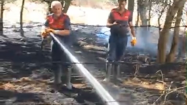 Elazığ'da örtü yangını
