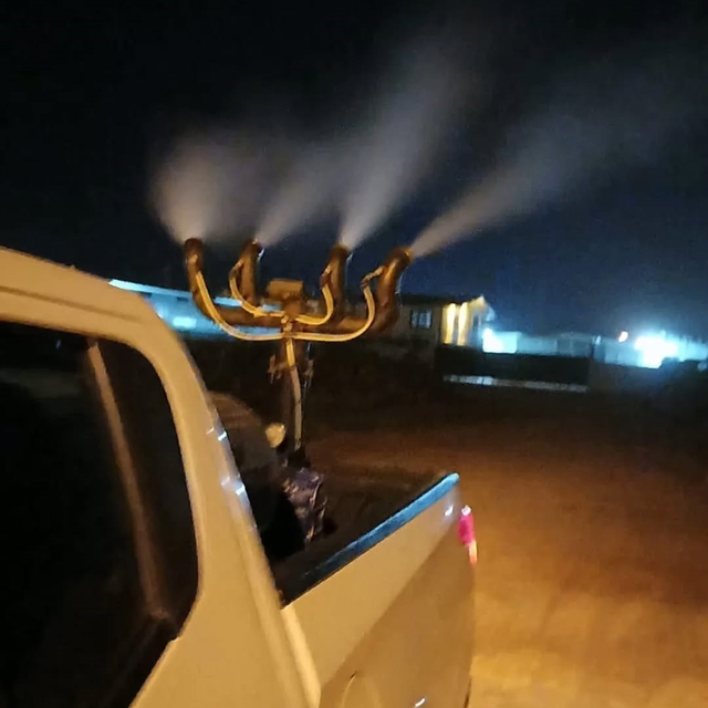 Germencik'te gece ilaçlaması sürüyor