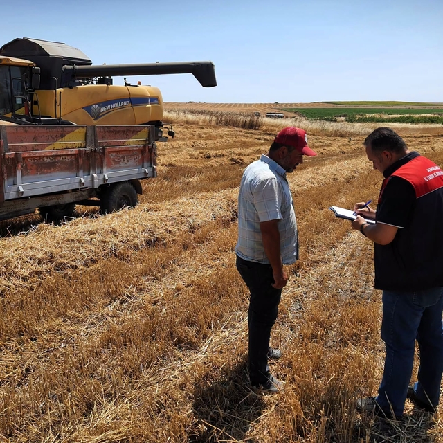 Kırklareli'nde hasat kontrol çalışmaları sürüyor