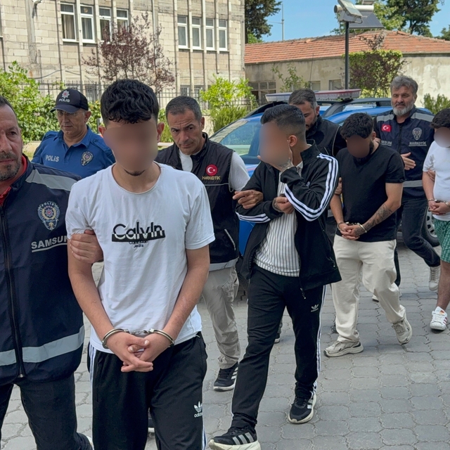 Samsun'da uyuşturucu ticaretinden 4 kişi adliyeye sevk edildi