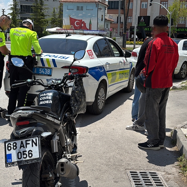 Sigortasız motosiklete trafikten men, sürücüye 85 bin lira ceza