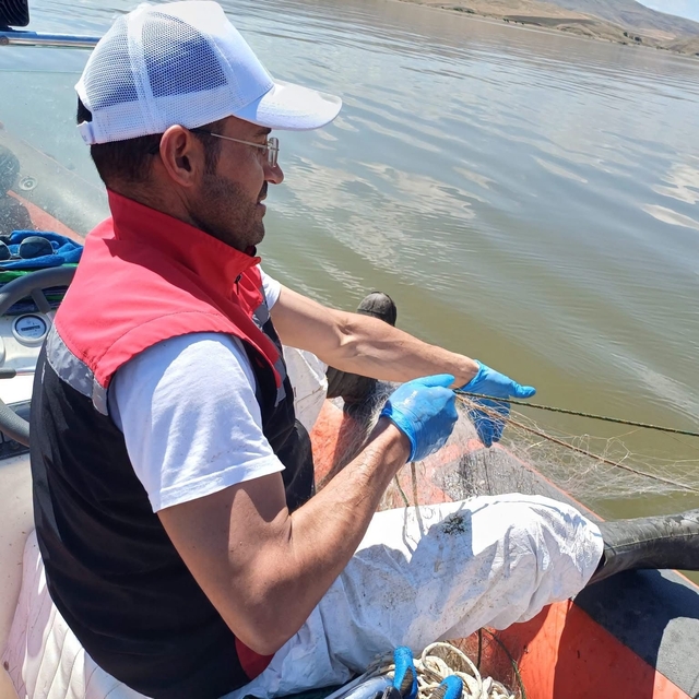 Çorum'da 3 bin 100 metre hayalet ağ ele geçirildi
