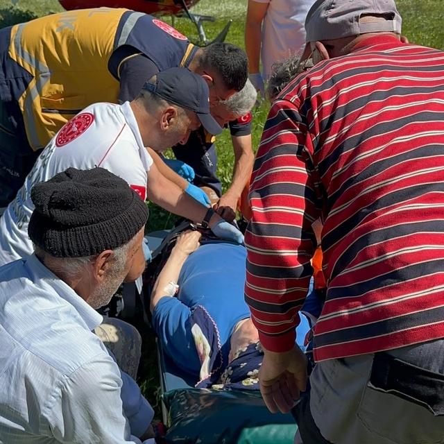 Helikopter ambulans 6 ayda yaklaşık 100 hasta için havalandı