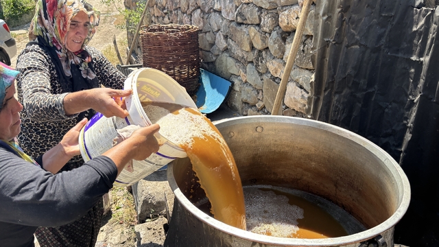 Servi köyünde asırlık gelenek yaşatılıyor: Dut pekmezi büyük emeklerle hazırlanıyor