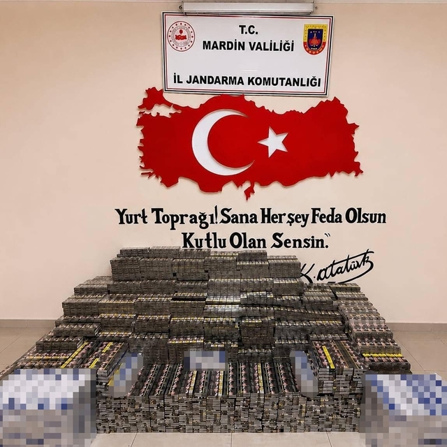 Mardin'de 5 milyon lira değerinde kaçak tütün mamulleri ele geçirildi