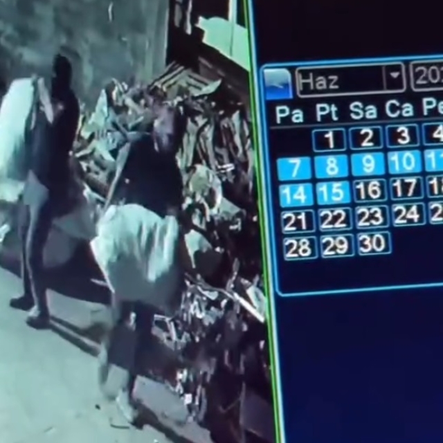 Yüzlerini maskeyle gizleyip, geri dönüşüm tesisinden 250 bin TL'lık bakır ç...
