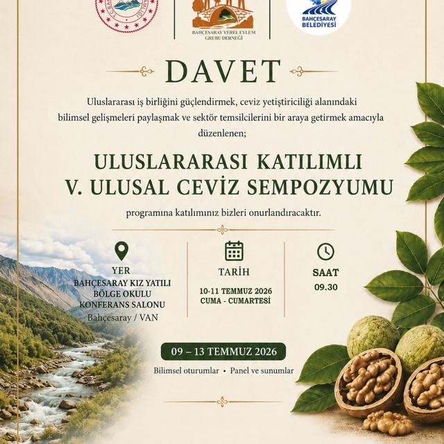 Cevizde verim ve kaliteyi artırmaya yönelik bilimsel çalışmalar Bahçesaray'...