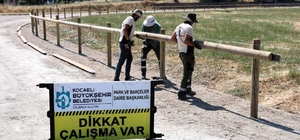 Kocaeli'de Gölcük Rahvan At Tesisi yarışlar öncesi bakıma alındı