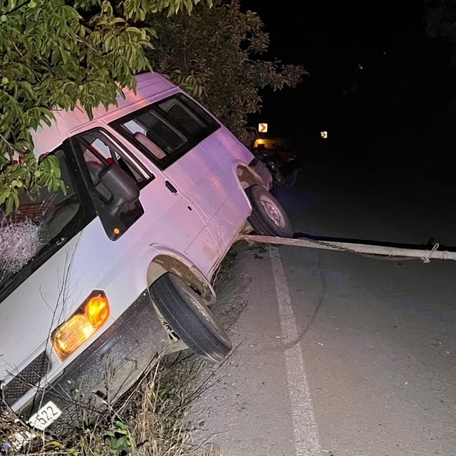Ödemiş'te ağaca çarpan minibüsteki 2 kişi yaralandı