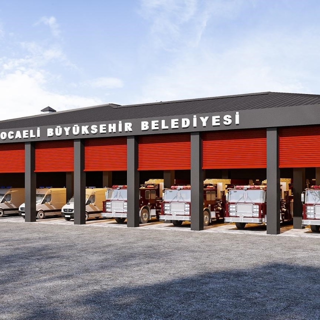 Gebze Yeni İtfaiye Hizmet Binası'nın inşası sürüyor