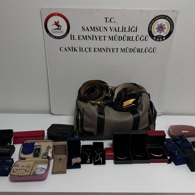 Samsun'da 6 milyon lira değerinde mücevher çalan şüpheli yakalandı