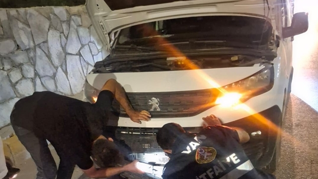 Van'da kamyonetin çarptığı köpeği kurtardı
