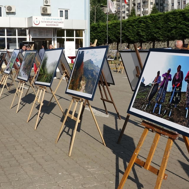 Trabzon'da çektiği 70 fotoğrafını, doğduğu hastaneye bağışladı