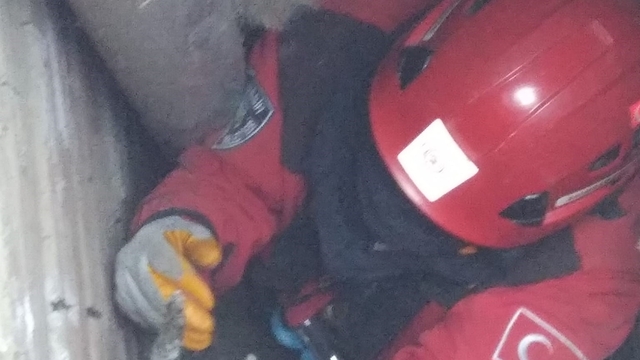 Burhaniye'de boruda sıkışan kedileri itfaiye kurtardı