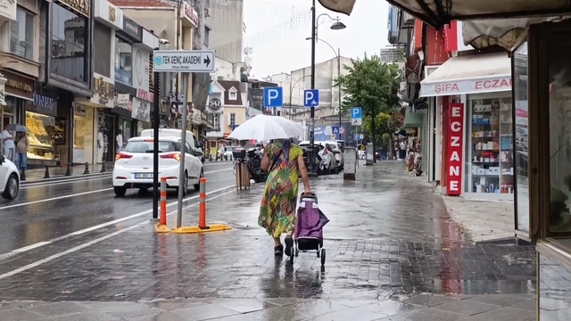 Tekirdağ'da yağmur etkili oldu