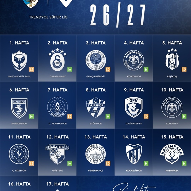 Erzurumspor FK'nın Süper Lig fikstürü belli oldu