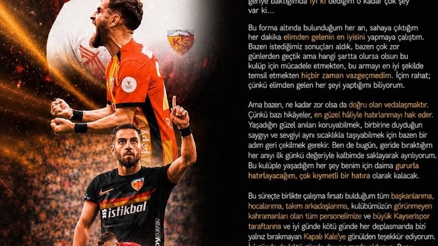 Ramazan Civelek, Kayserispor'a veda etti