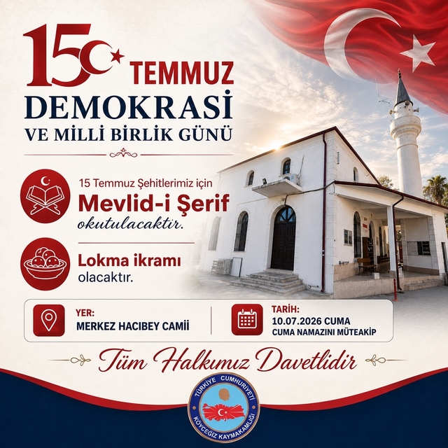 Köyceğiz'de Mevlid-i Şerif programı gerçekleşecek