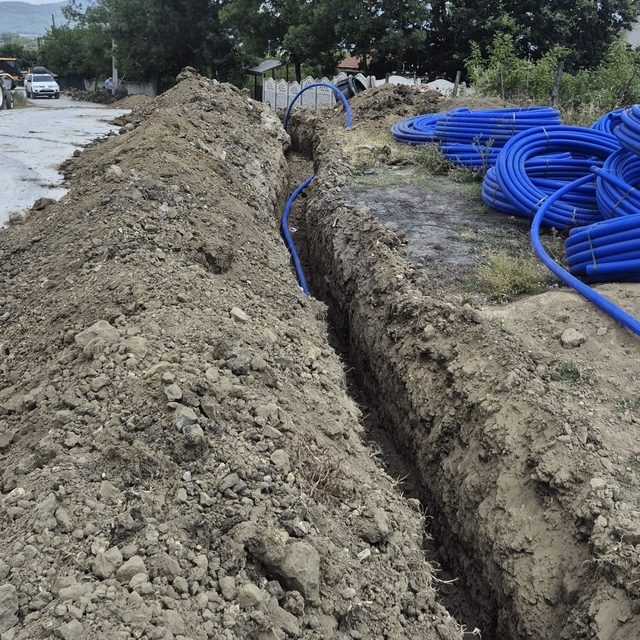 Düzce'de köylerde isale hattı çalışmaları sürüyor