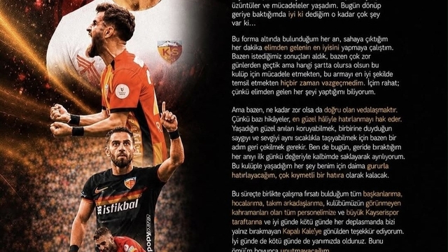 Ramazan Civelek Kayserispor'dan ayrıldı