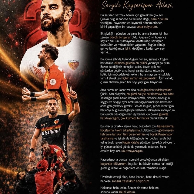 Ramazan Civelek Kayserispor'dan ayrıldı
