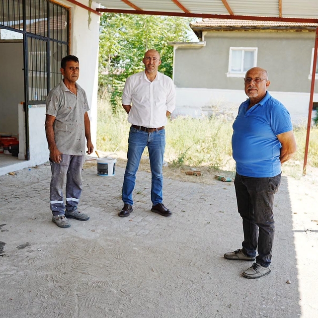 Germencik'te düğün salonu modern görünüme kavuşuyor