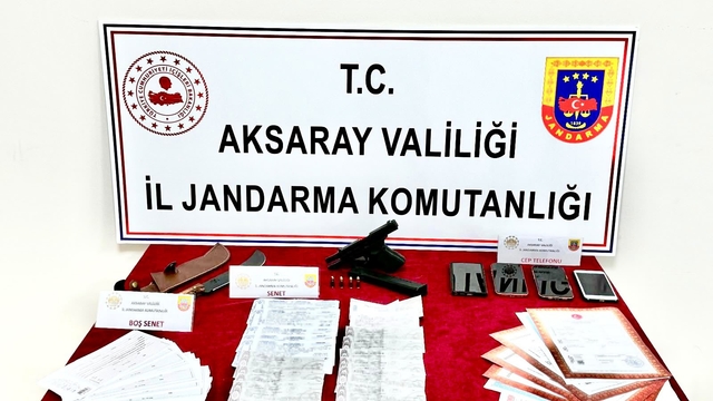 Aksaray'da tefeci operasyonu: 1 tutuklama