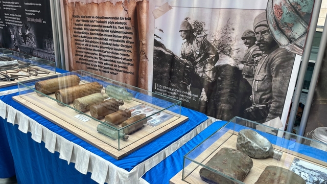 Çanakkale ruhu Tavşanlı'da, savaş malzemeleri sergisi ziyarete açıldı