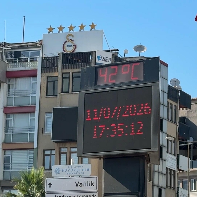 Aydın'da termometreler 42 dereceyi gösterdi