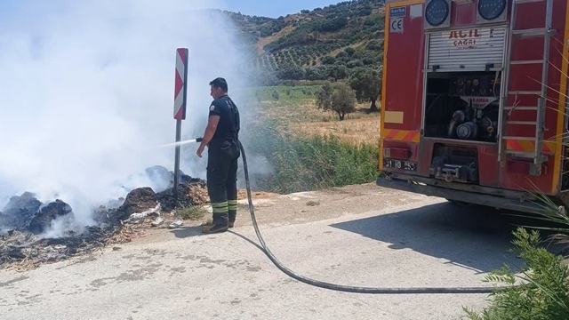 Altınözü'de çöplük yangını