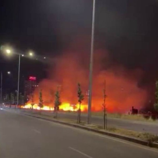 Diyarbakır'da geceyi gündüze çeviren yangın
