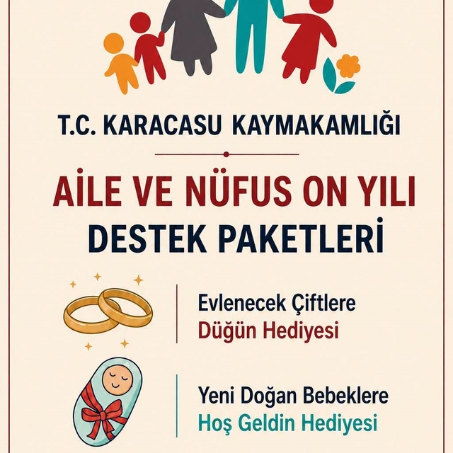Karacasu'da ailelere düğün ve 'Hoş Geldin Bebek' desteği