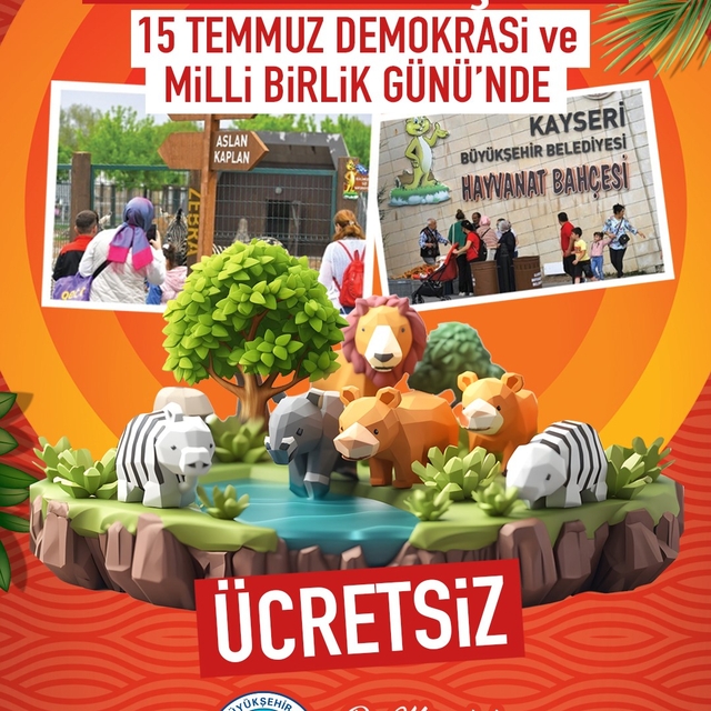 Büyükşehirin hayvanat bahçesi, 15 Temmuz'da kapılarını ücretsiz olarak açac...