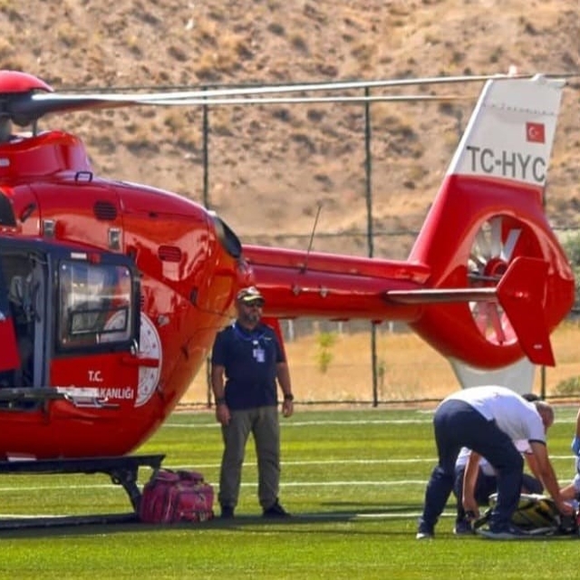 Kalp hastası hava ambulansıyla Malatya'ya sevk edildi