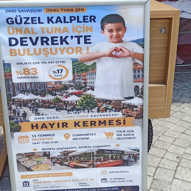 Devrekliler küçük Ünal için tek yürek oldular