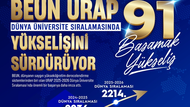 BEUN, URAP Dünya Üniversite sıralamasında yükselişini sürdürüyor