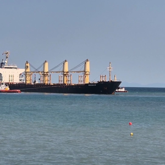 Tekirdağ açıklarında karaya oturan yük gemisini kurtarma çalışmaları sürüyo...