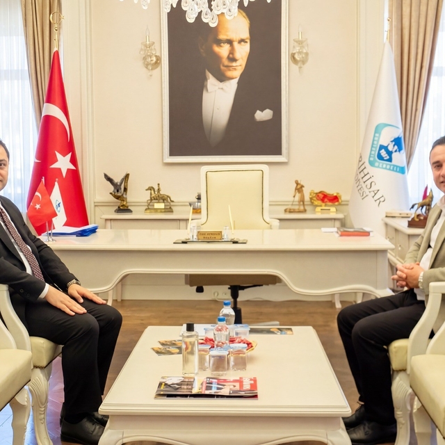 Kaymakam Temel'in ilk ziyareti Başkan Dökmeci'ye