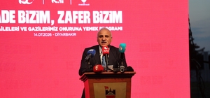 Diyarbakır'da 15 Temmuz'un 10. yıldönümünde şehit aileleri ve gaziler yemek...