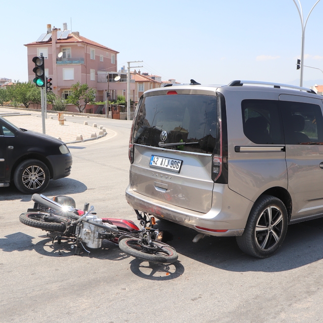 Karaman'da motosiklet kazası: 1 yaralı