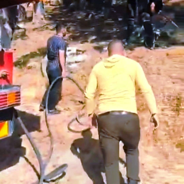 Simav Gölcük mesire alanında korkutan yangın