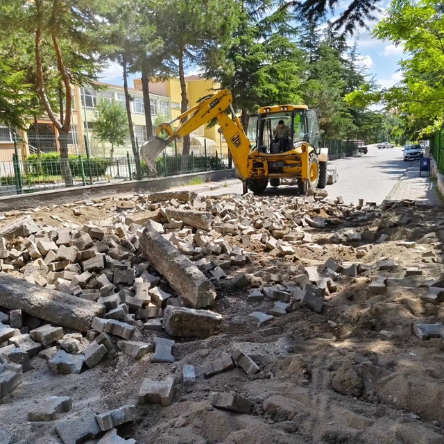 Sungurlu'da Çorum FK Sokağı'nda çalışmalar başladı