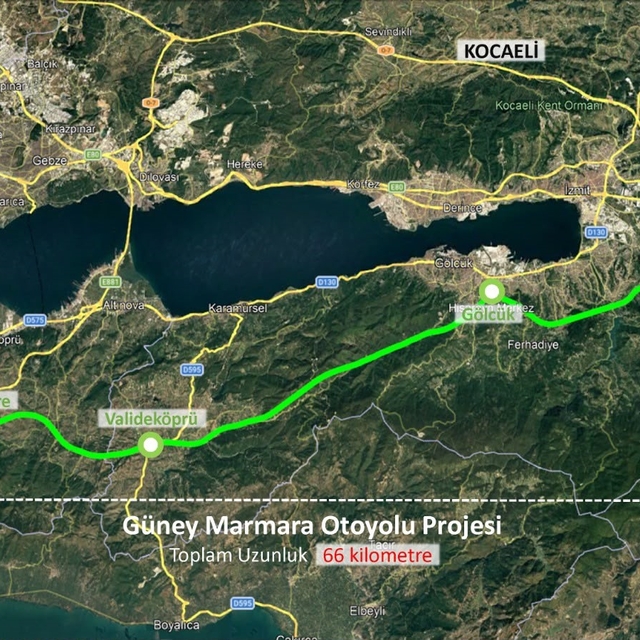 78 kilometrelik Kocaeli-Yalova Otoyolu'nda planlar onaylandı