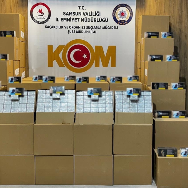 Kaçak makaron operasyonunda 1 milyon 350 bin adet ele geçirildi