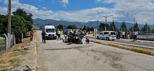 Tokat'ta otomobilin karşı yöne geçtiği kaza kamerada
