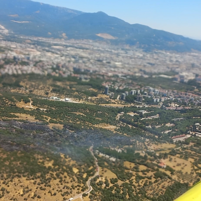 Bornova'daki yangın kontrol altında