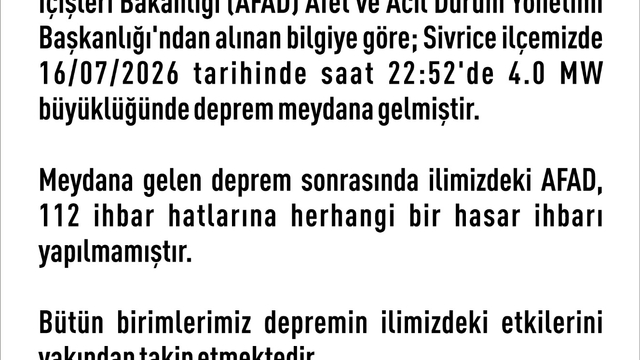 Elazığ'da 4.0 büyüklüğünde deprem (2)