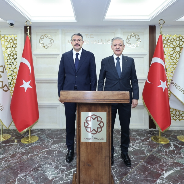 İçişleri Bakan Yardımcısı Çelik, Mardin Valisi Akkoyun ile bir araya geldi