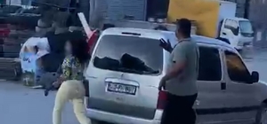 Çekiçli kadın öfkesini böyle kustu